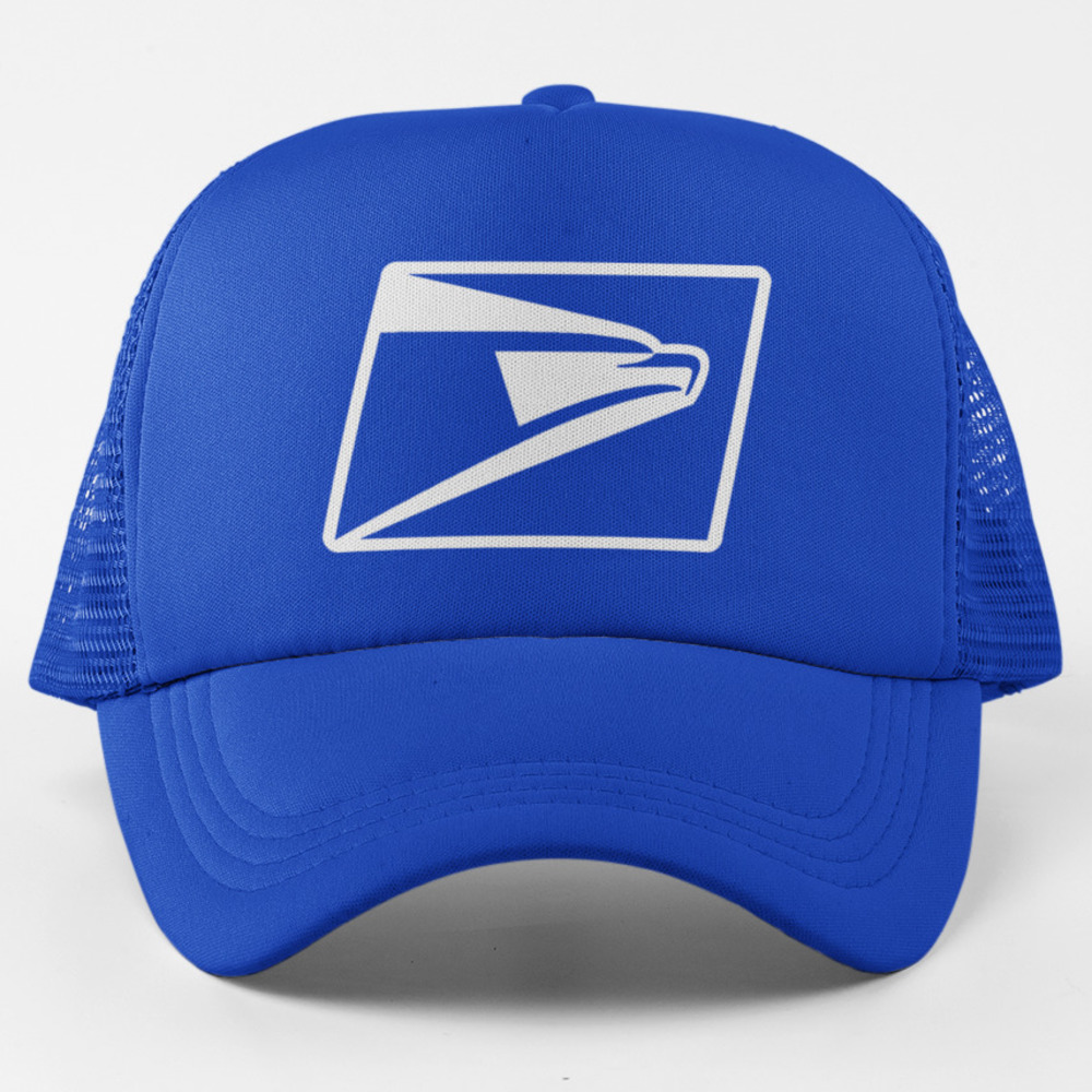 NEW Postal Service Mailman Trucker Mesh Snapback Hat BLUE